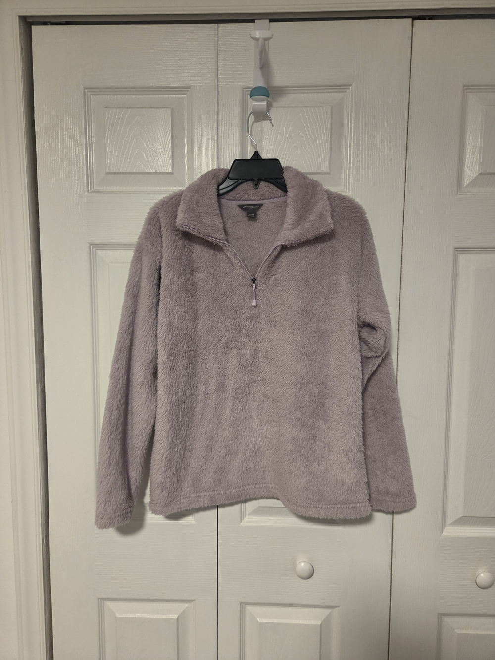 Eddie Bauer Lavender Sherpa Half-Zip Jacket